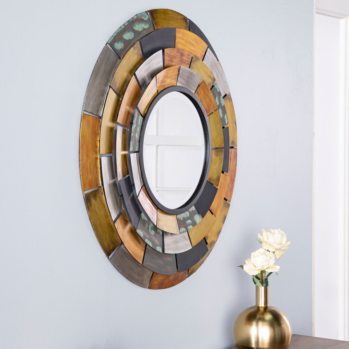 SEI Baroda Round Decorative Wall Mirror - Image 2 of 4