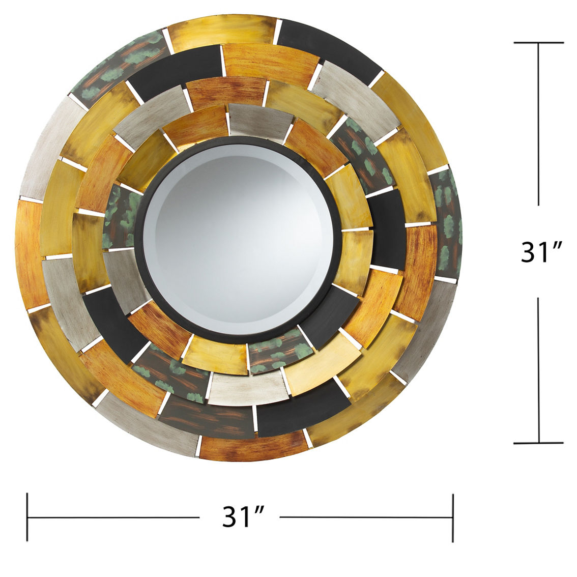 SEI Baroda Round Decorative Wall Mirror - Image 4 of 4
