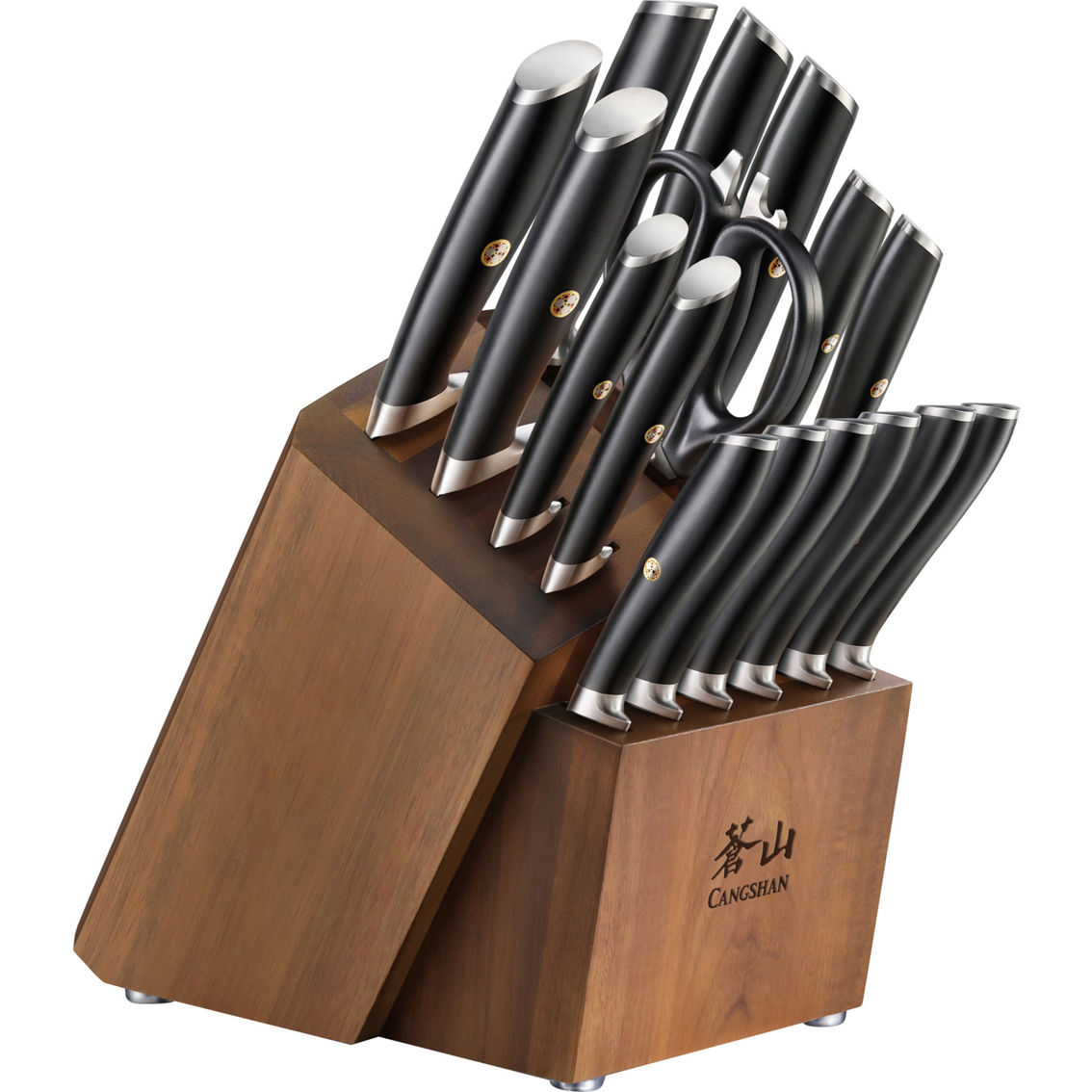Cangshan Cutlery L Series Black Forged Block Set Acacia 17 pc. - Image 3 of 6