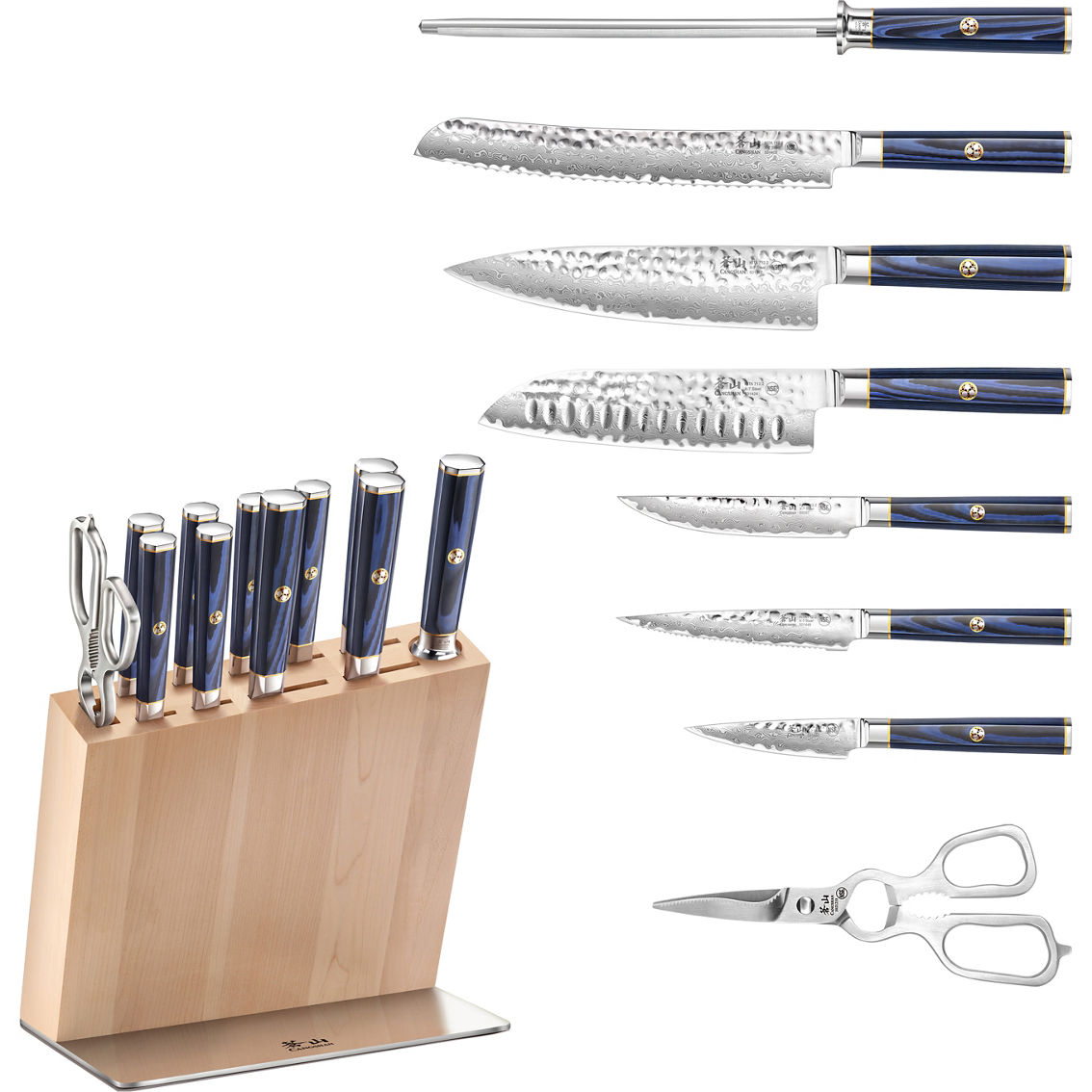 Cangshan Cutlery Kita Series 12 Piece Knife Hua Block Set - Image 2 of 6