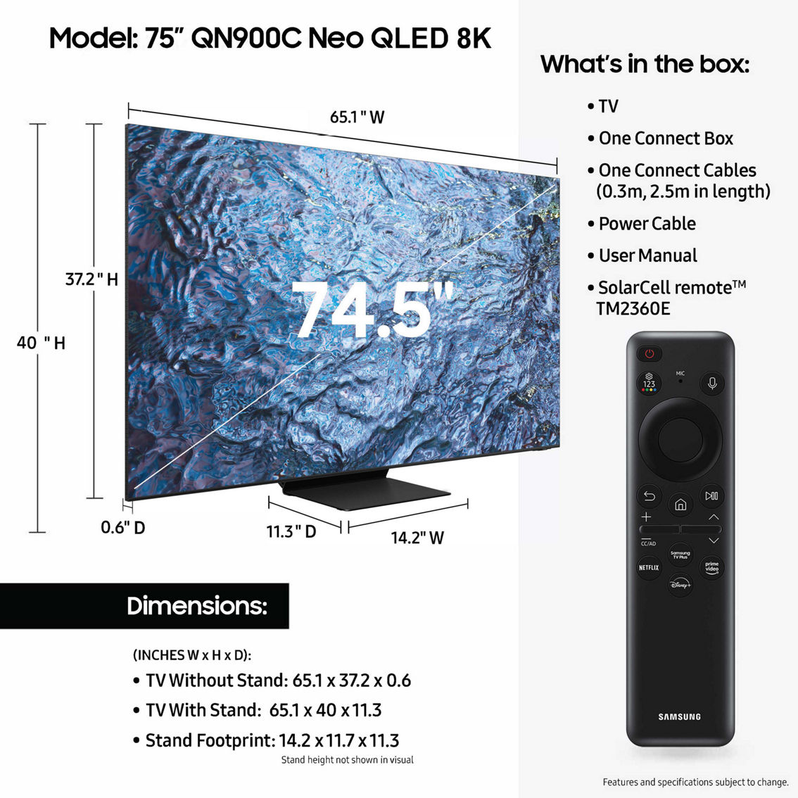 Samsung  75 In.  Neo QLED 8K Smart TV Class QN900C QN75QN900CFXZA - Image 4 of 4