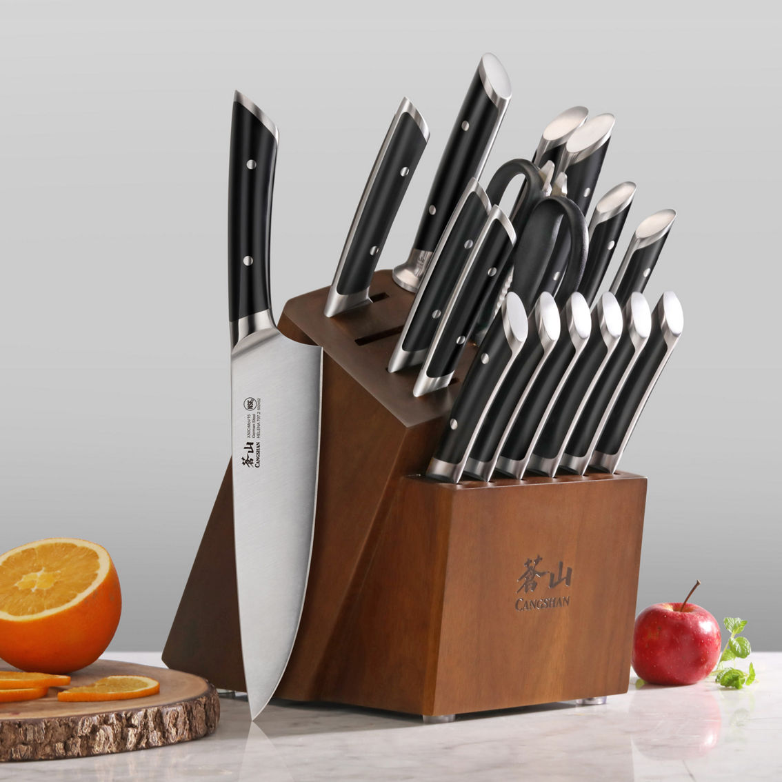 Cangshan Cutlery Helena Series Black 17 pc. Forged Knife Block Set - Image 3 of 6