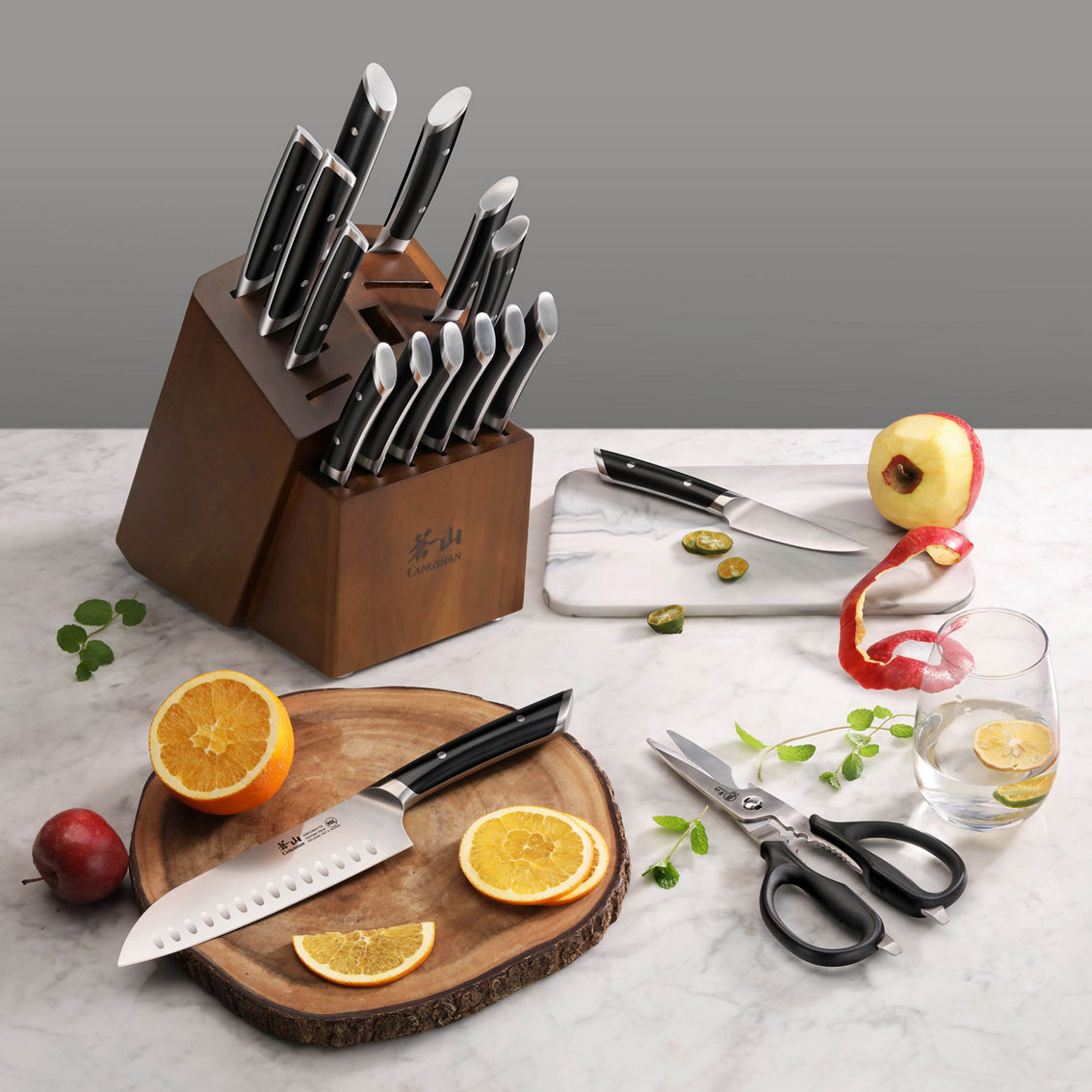 Cangshan Cutlery Helena Series Black 17 pc. Forged Knife Block Set - Image 4 of 6