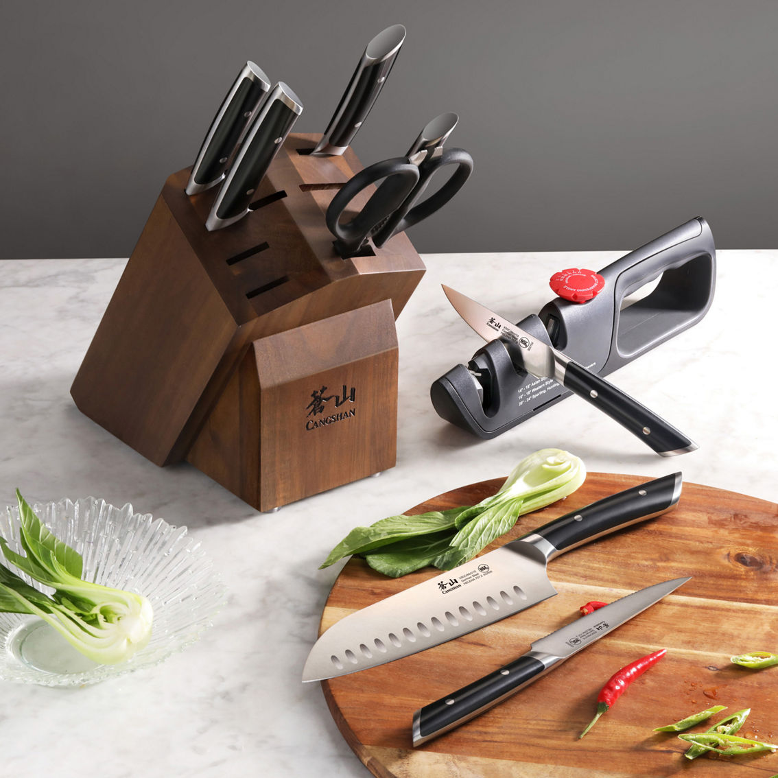 Cangshan Cutlery Helena Series Black 10 Pc. Forged Knife Block Set, Cutlery, Household