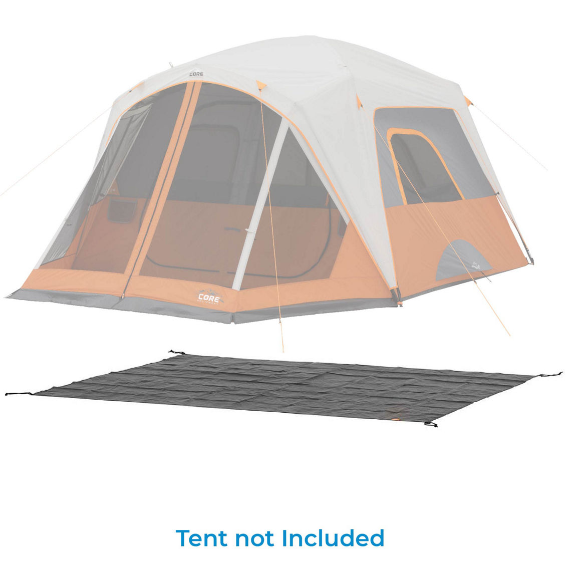 Core Equipment 6 Person Straight Wall Cabin Tent Footprint