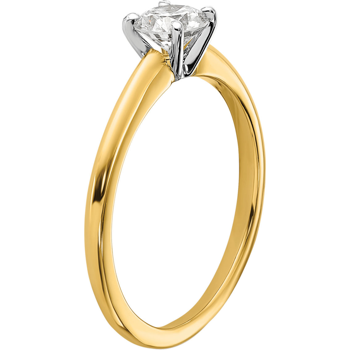 True Origin 14K Gold 1/2 ct. Certified Round Lab Grown Diamond Solitaire Ring - Image 2 of 4