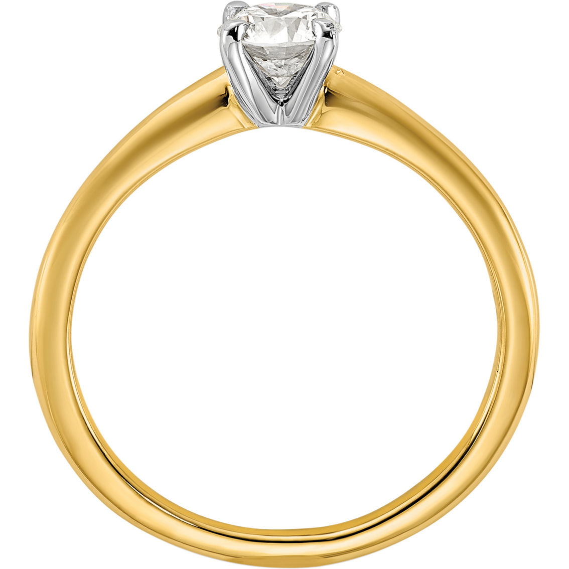 True Origin 14K Gold 1/2 ct. Certified Round Lab Grown Diamond Solitaire Ring - Image 3 of 4