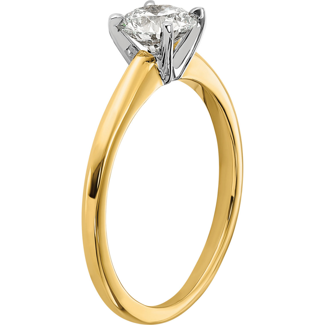 True Origin 14K Yellow and White Gold 3/4 CTW Diamond Round Engagement Ring - Image 2 of 4
