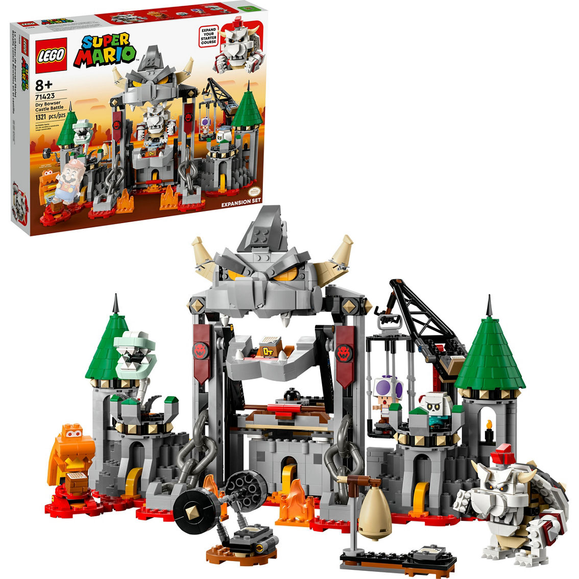 LEGO Super Mario Dry Bowser Castle Battle Expansion Set 71423 - Image 3 of 10