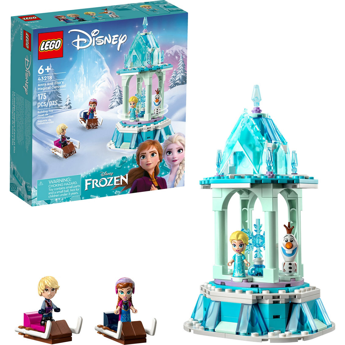 LEGO Disney Anna and Elsa's Magical Carousel 43218 Building Toy Set - Image 4 of 9