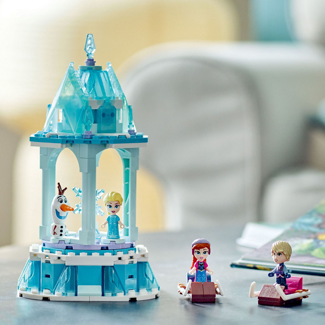 LEGO Disney Anna and Elsa's Magical Carousel 43218 Building Toy Set - Image 7 of 9