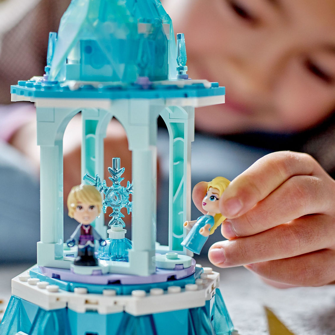LEGO Disney Anna and Elsa's Magical Carousel 43218 Building Toy Set - Image 8 of 9