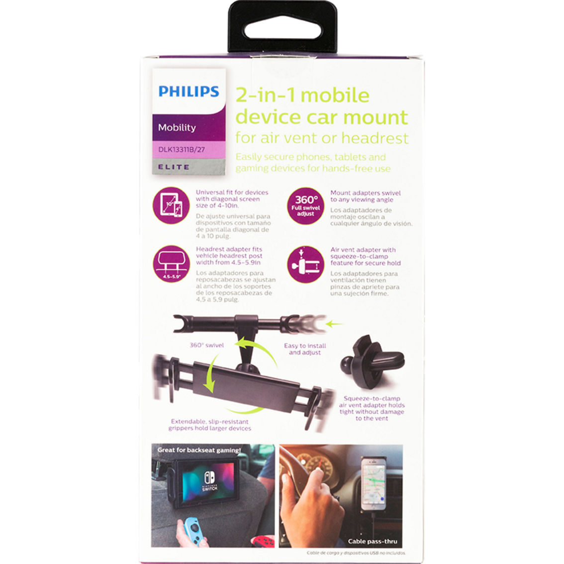 Philips 2 in 1 Metal Tablet/Cell Phone Car Mount - Image 2 of 2