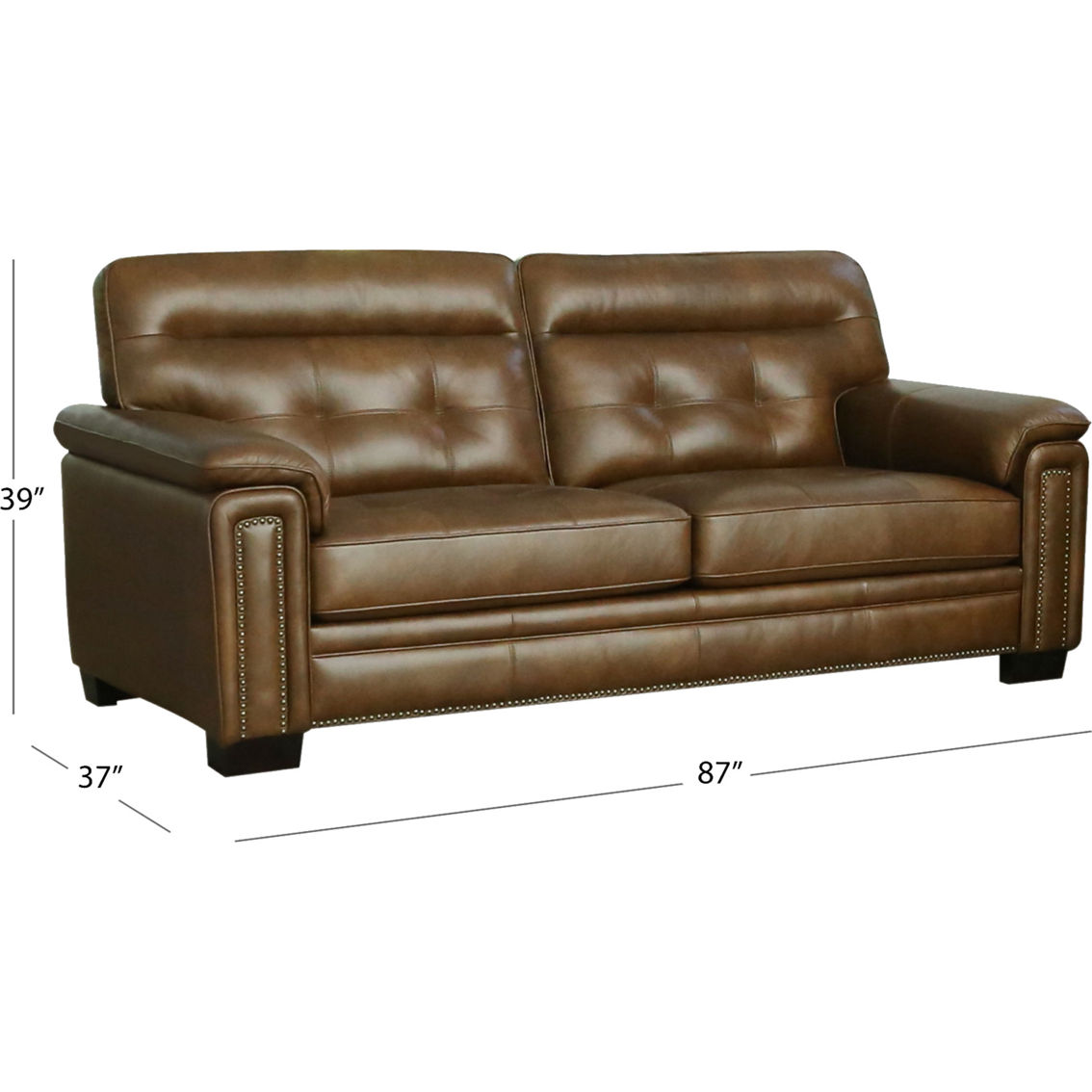 Abbyson Harrison Top Grain Leather Sofa | Sofas & Couches | Furniture ...