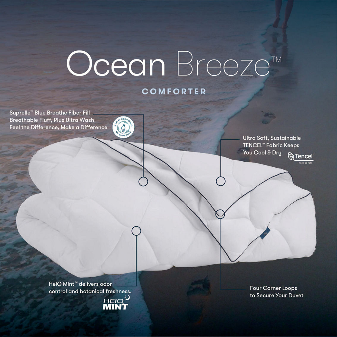 Serta Ocean Breeze Down Alternative Comforter - Image 5 of 7