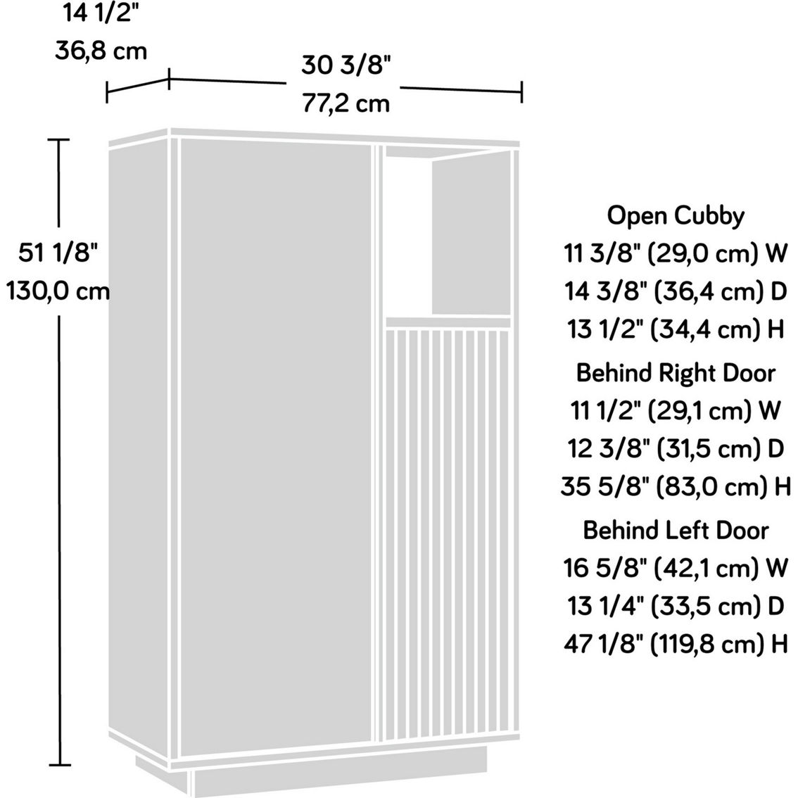 Sauder Contemporary Storage Cabinet in Ashen Oak - Image 3 of 3