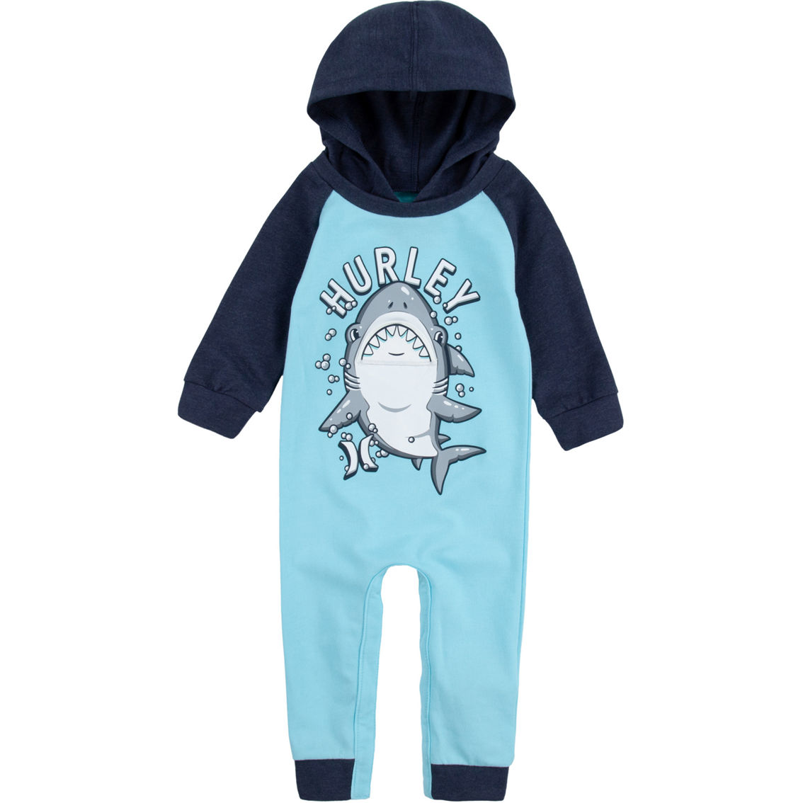 Hurley Baby Boy's Sharkbait Hooded Coverall | Baby Boy 0-24 Months ...