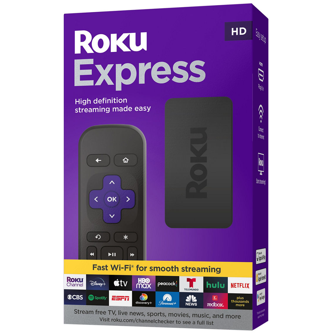 Roku Express (new, 2022) Hd Streaming Device With Simple Remote Streaming Media Electronics Shop The Exchange