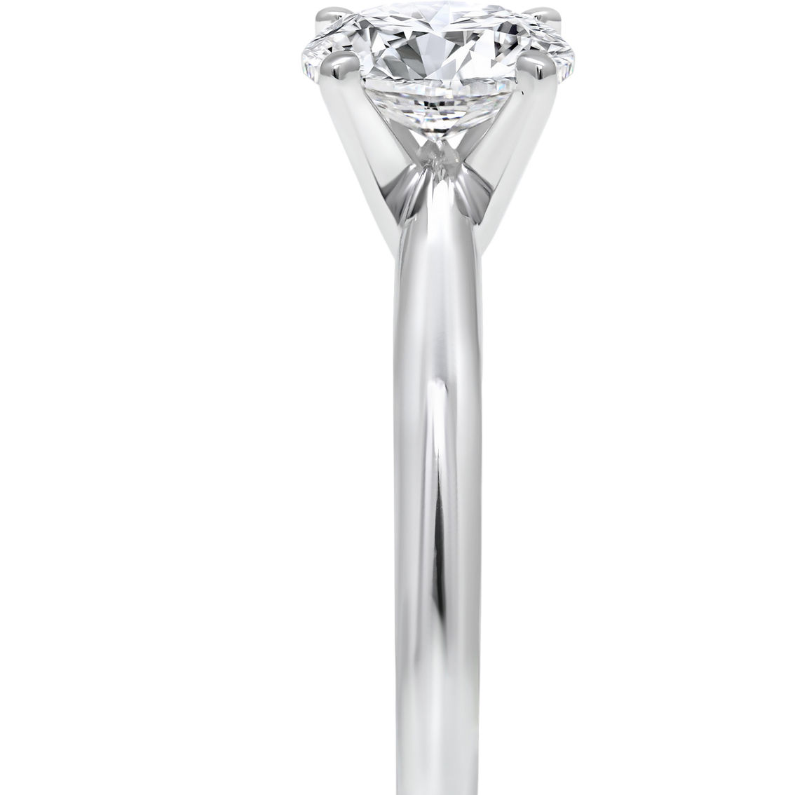 Ray of Brilliance 14K White Gold 1 1/2 CTW Lab Grown Oval Diamond Solitaire Ring - Image 4 of 4