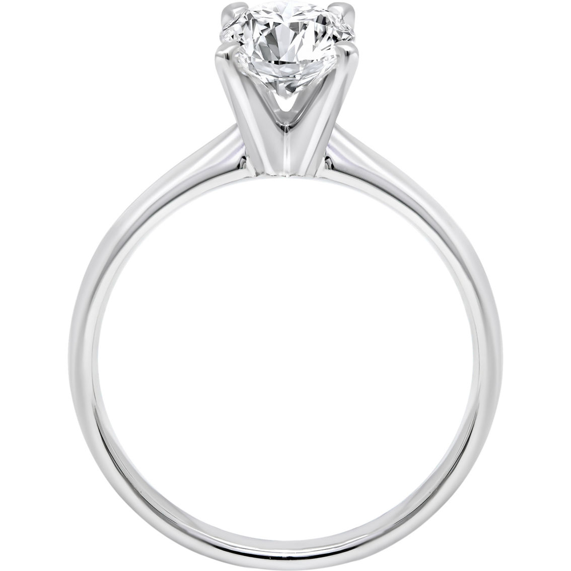 Ray of Brilliance 14K White Gold 2 CTW Lab Grown Oval Diamond Solitaire Ring - Image 2 of 4