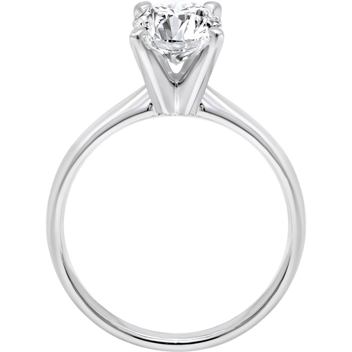 Ray of Brilliance 14K White Gold 3 CTW Lab Grown Oval Diamond Solitaire Ring - Image 2 of 4
