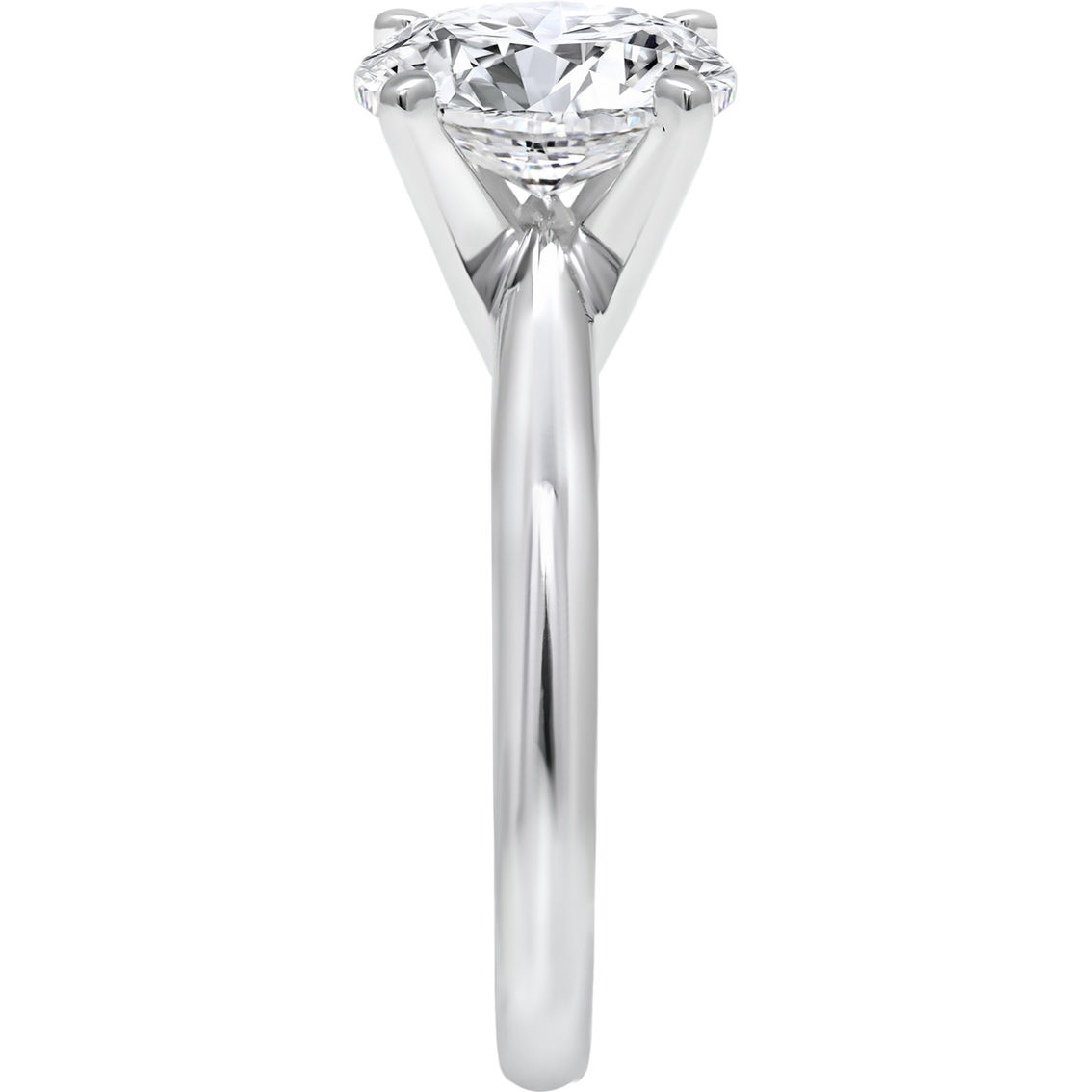 Ray of Brilliance 14K White Gold 3 CTW Lab Grown Oval Diamond Solitaire Ring - Image 3 of 4