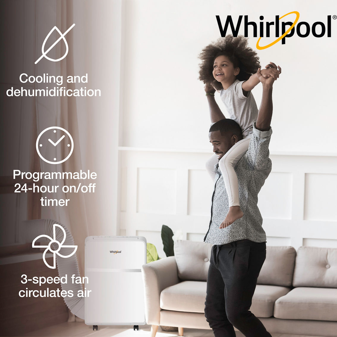 Whirlpool 6500 BTU Portable Air Conditioner - Image 4 of 5