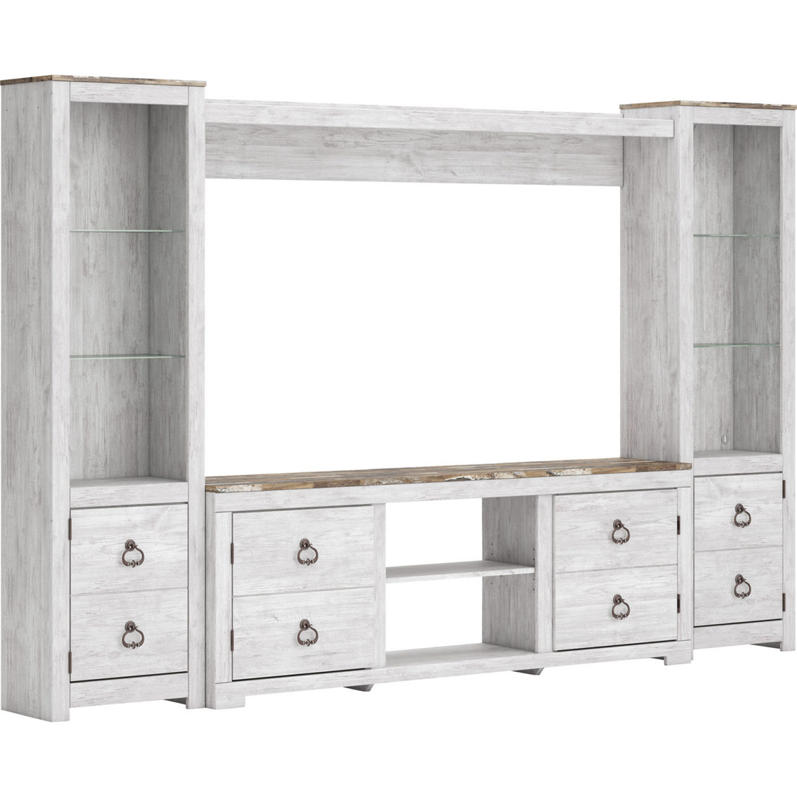 Signature Design by Ashley Willowton Entertainment Center 4 pc. - Image 2 of 5