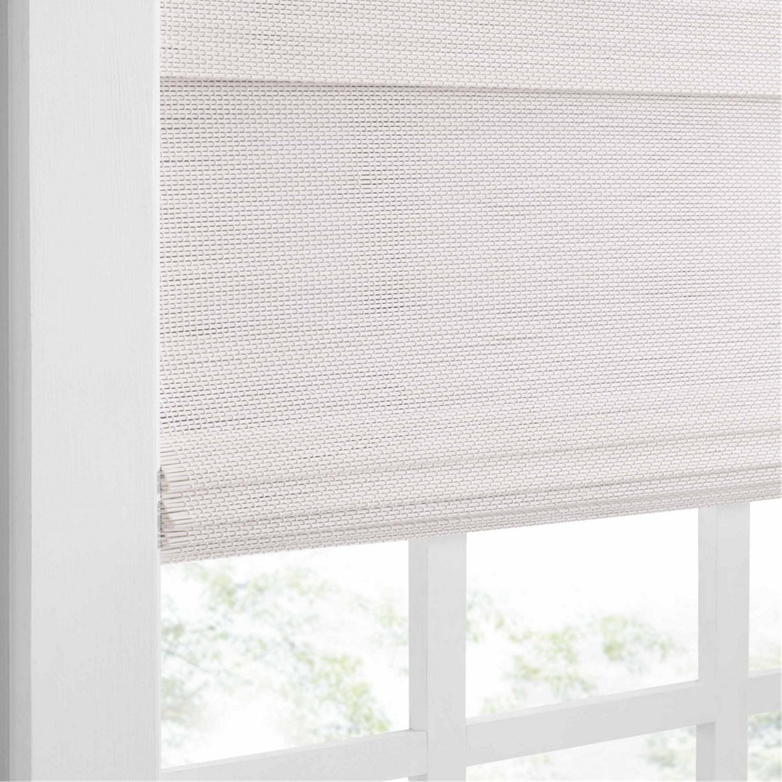 Eclipse Bamboo Cordless Light Filtering 72 in. Long Privacy Roman Shade - Image 3 of 5