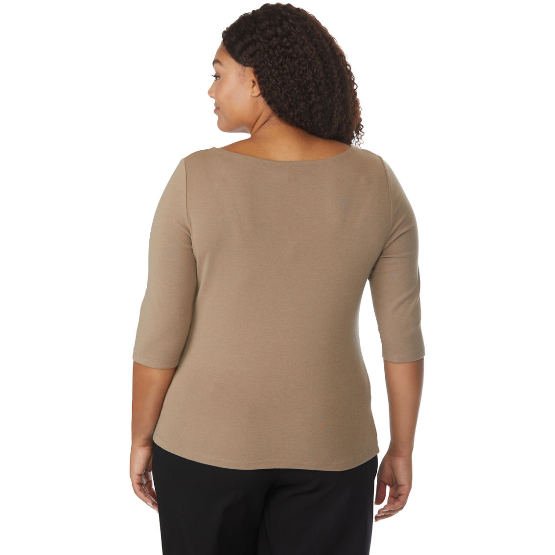 Passports Plus Size Boat Neck Top - Image 2 of 3