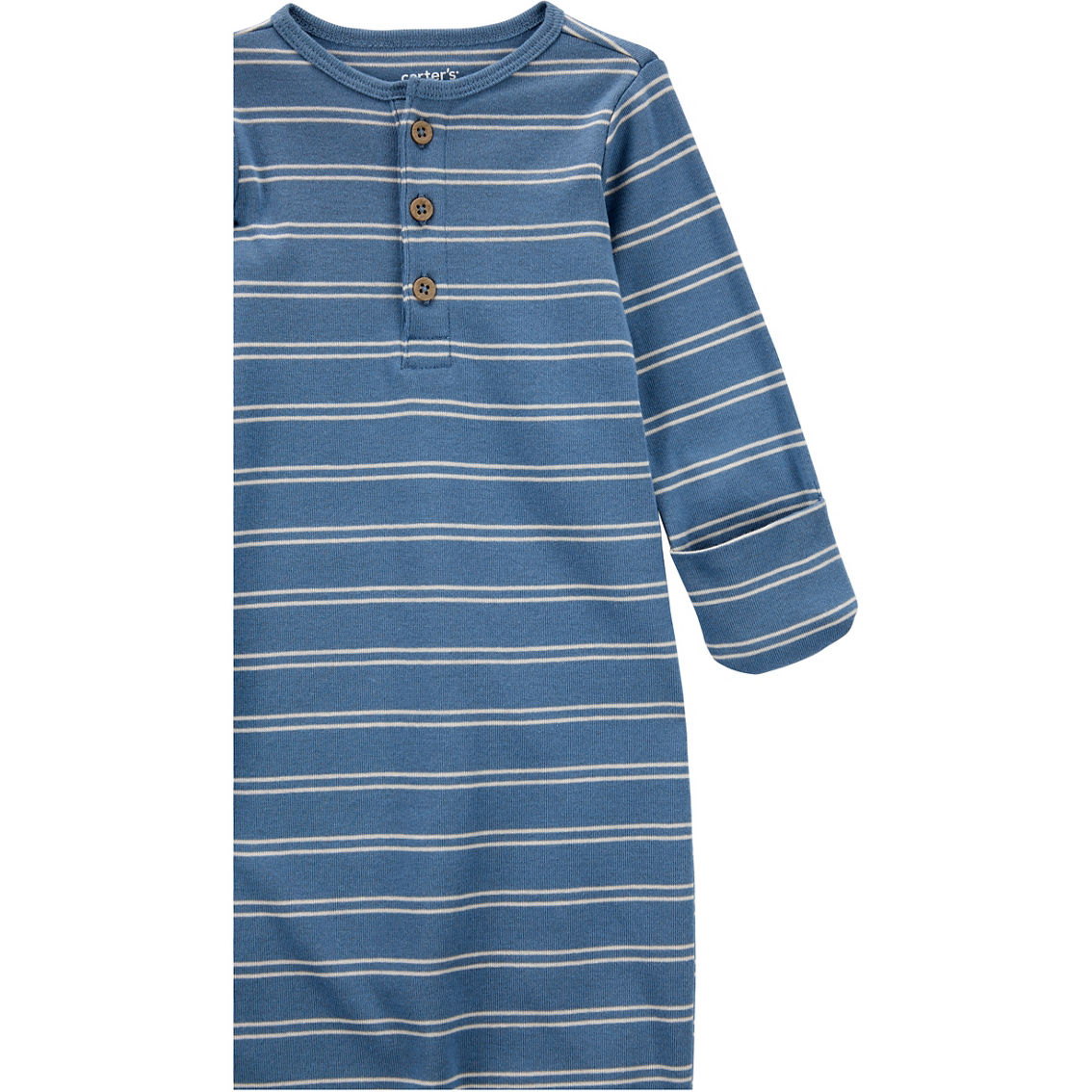 Carter's Infant Boys Blue Sleeper Gowns 2 pk. - Image 2 of 4