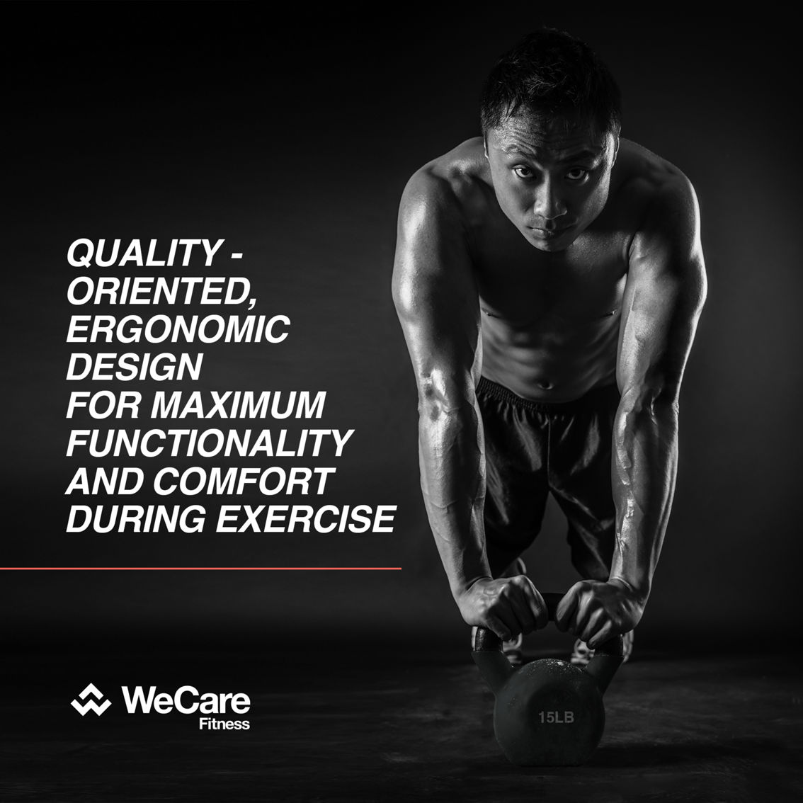 WeCare 15 LB Cast Iron Fitness Kettlebell - Image 4 of 8