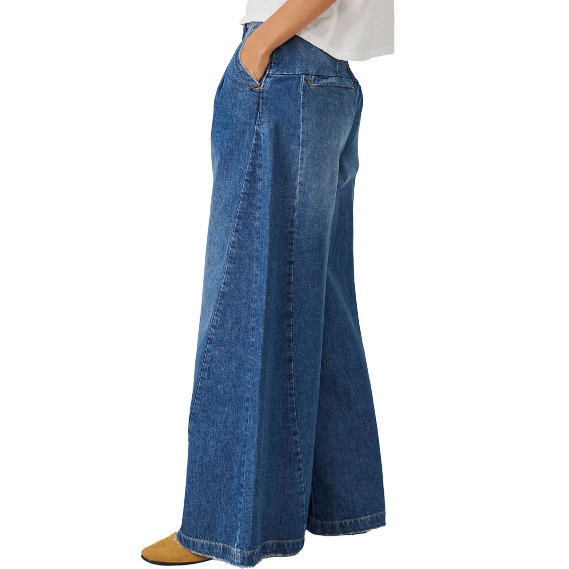 Free People Equinox Denim Trousers | Pants | Clothing & Accessories ...