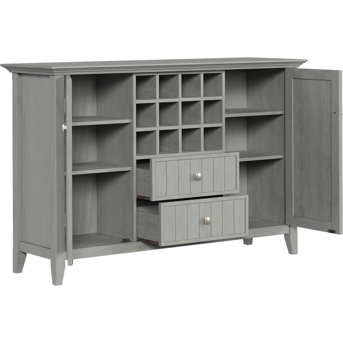Simpli Home Bedford Sideboard Buffet and Wine Rack - Image 2 of 3