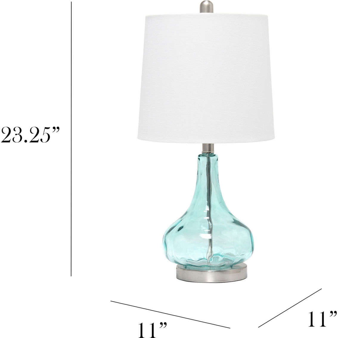 Lalia Home Rippled Glass Table Lamp - Image 7 of 9