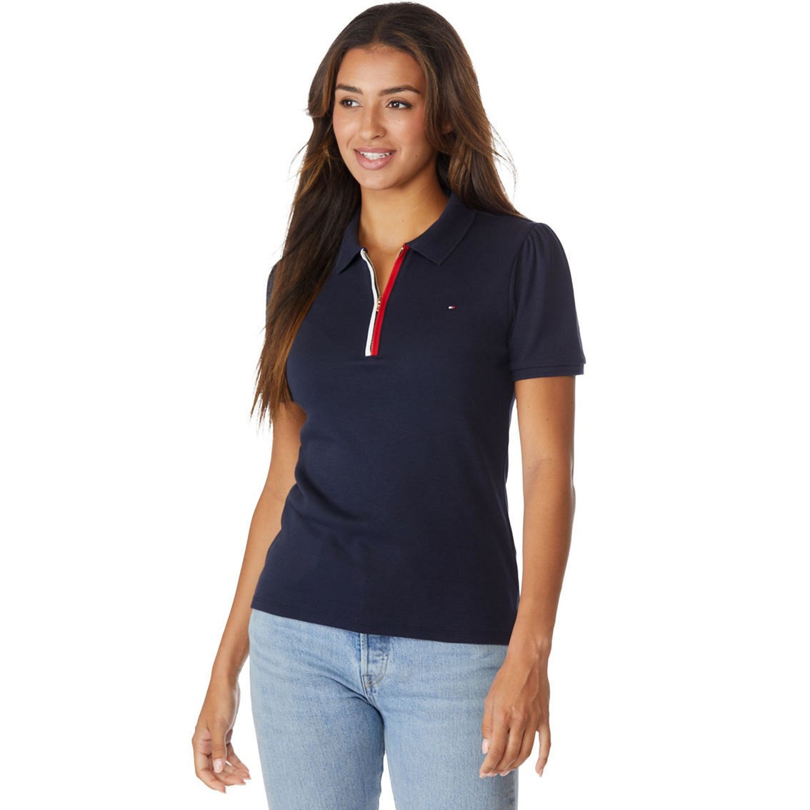Tommy Hilfiger Global Zip Polo Shirt | Tops | Clothing & Accessories ...