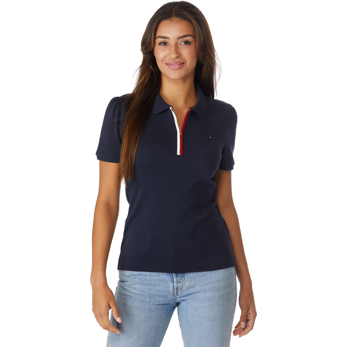 Tommy Hilfiger Global Zip Polo Shirt | Tops | Clothing & Accessories ...