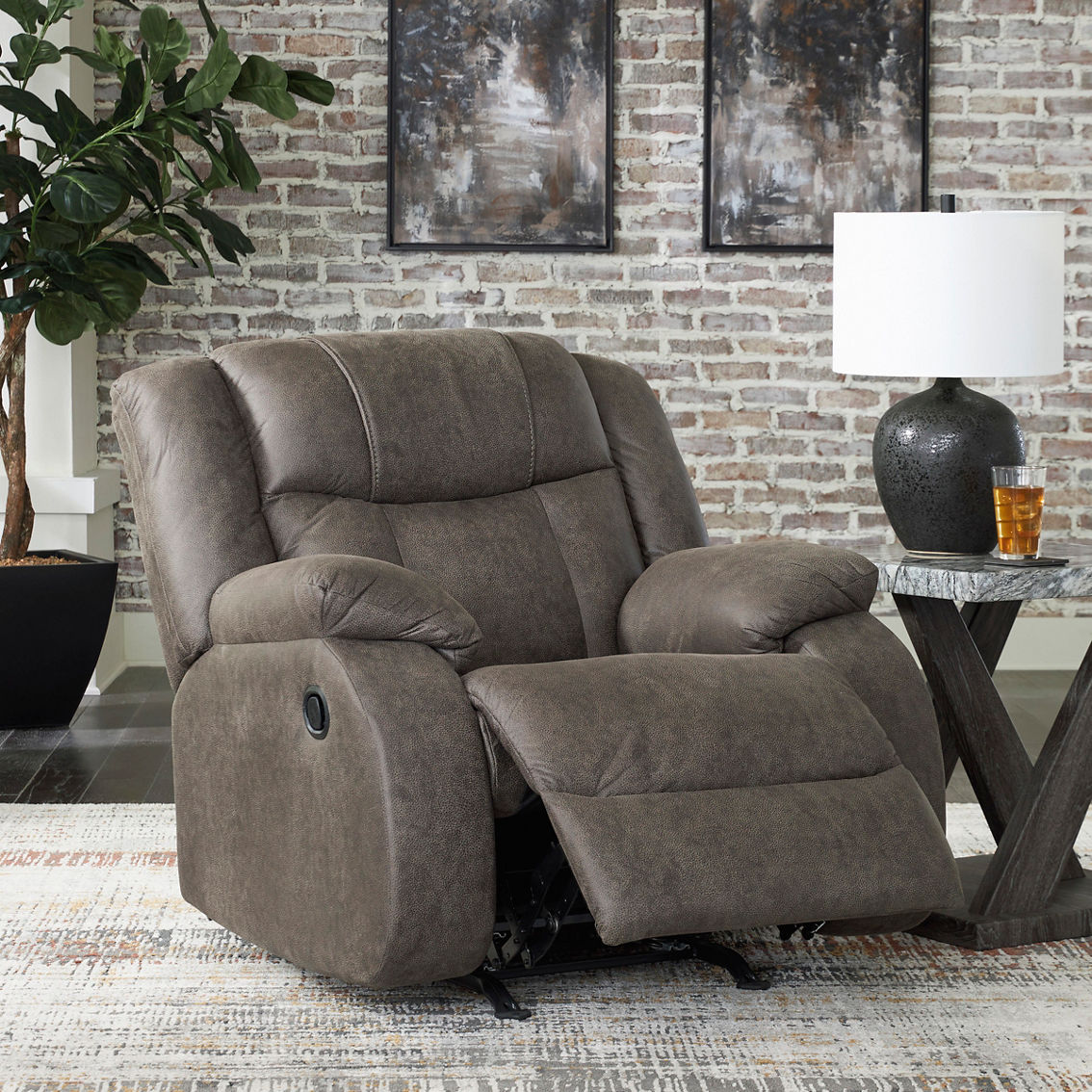 Signature Design by Ashley First Base 3 pc. Reclining Set: Sofa, Loveseat, Recliner - Image 4 of 4