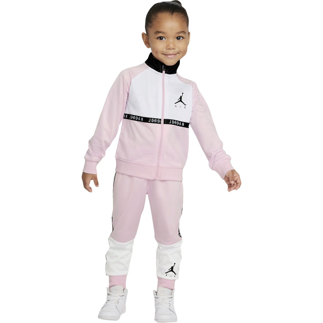 Jordan Toddler Girls Jumpman Air Blocked Tricot Zip Up Jacket And Pants ...