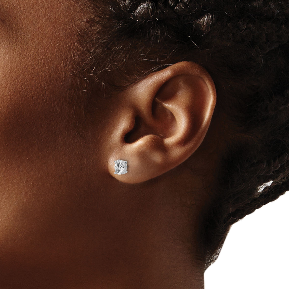 True Origin 14K Gold 1/2 CTW Lab Grown Certified Diamond Solitaire Stud Earrings - Image 4 of 4