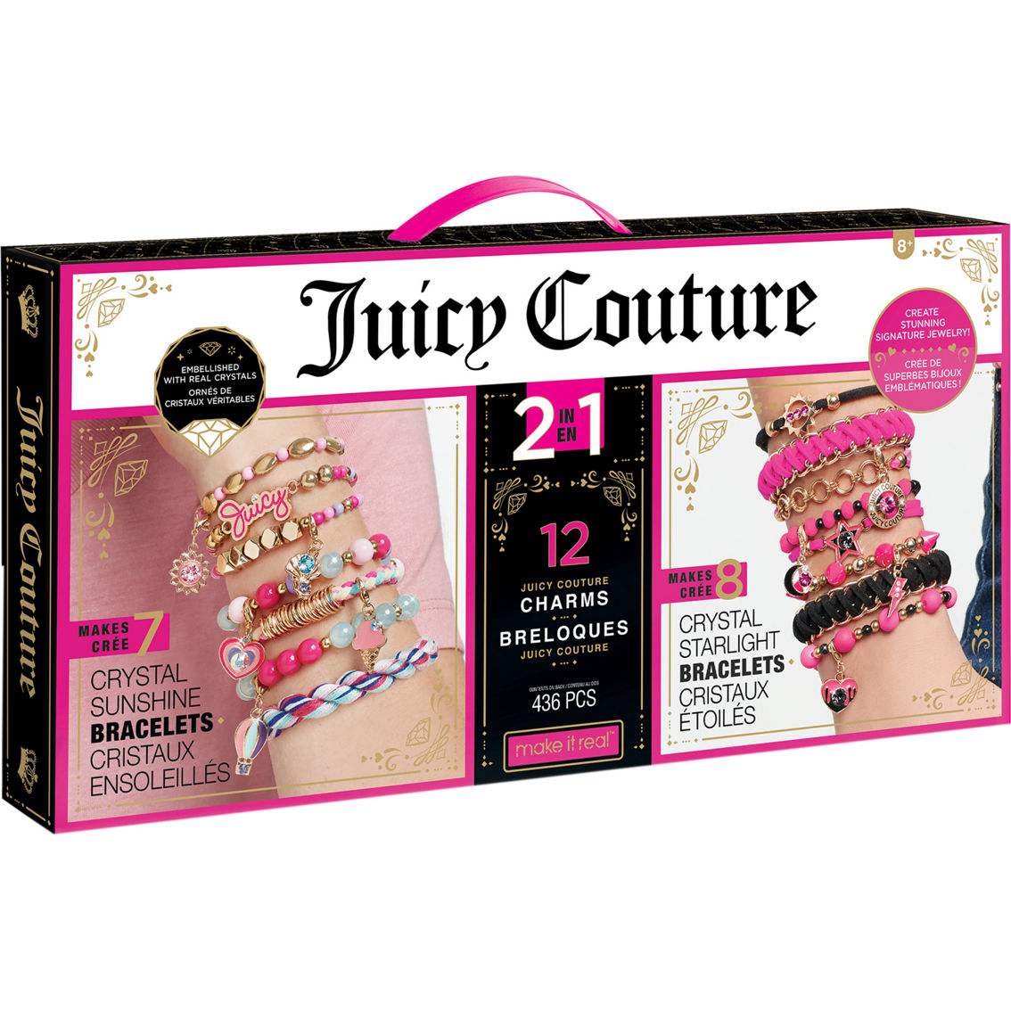 Make It Real Juicy Couture: 2 In 1 Crystal Bracelet Charms Kit, Arts &  Crafts, Household