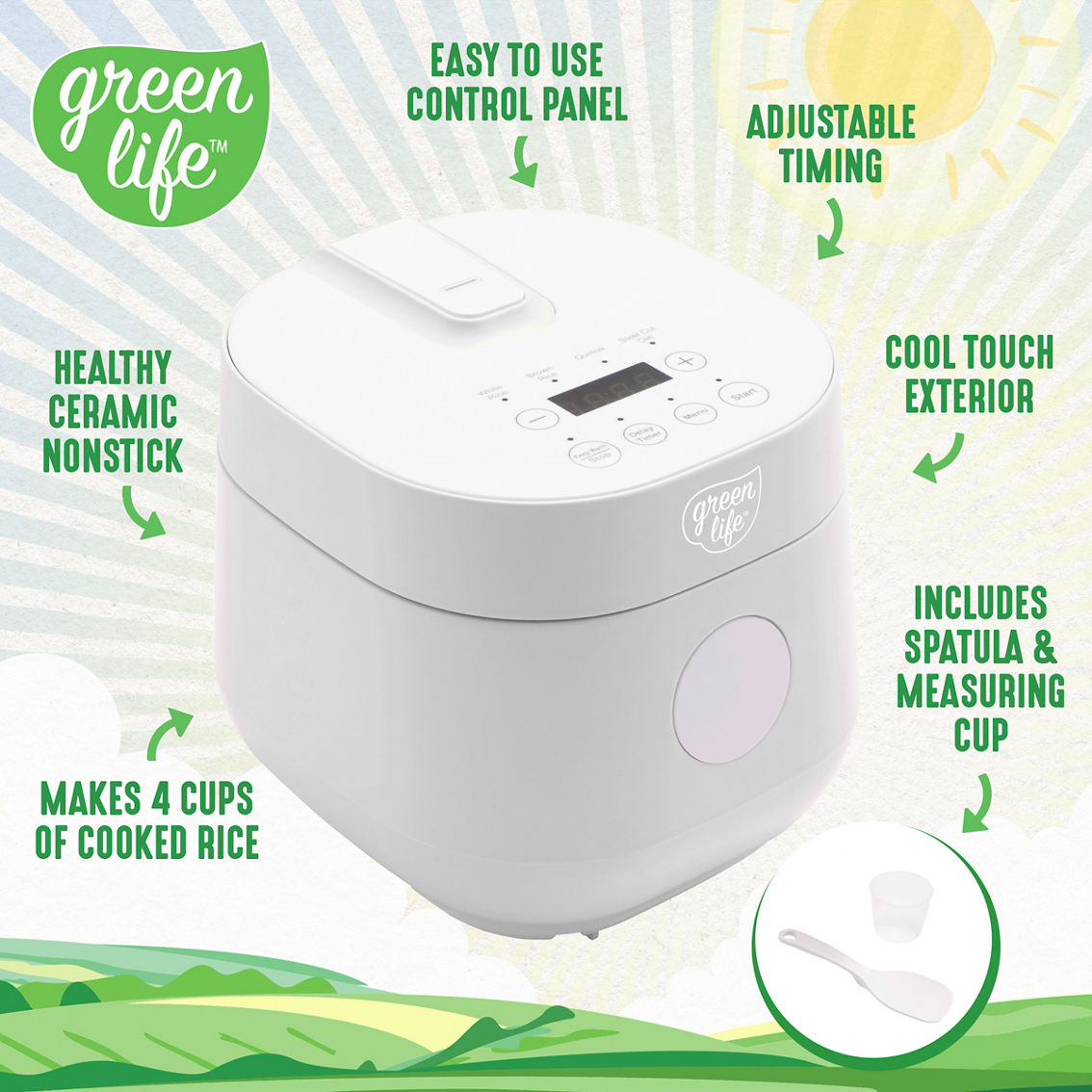 GreenLife Go Grains Rice and Grains Cooker - Image 3 of 6