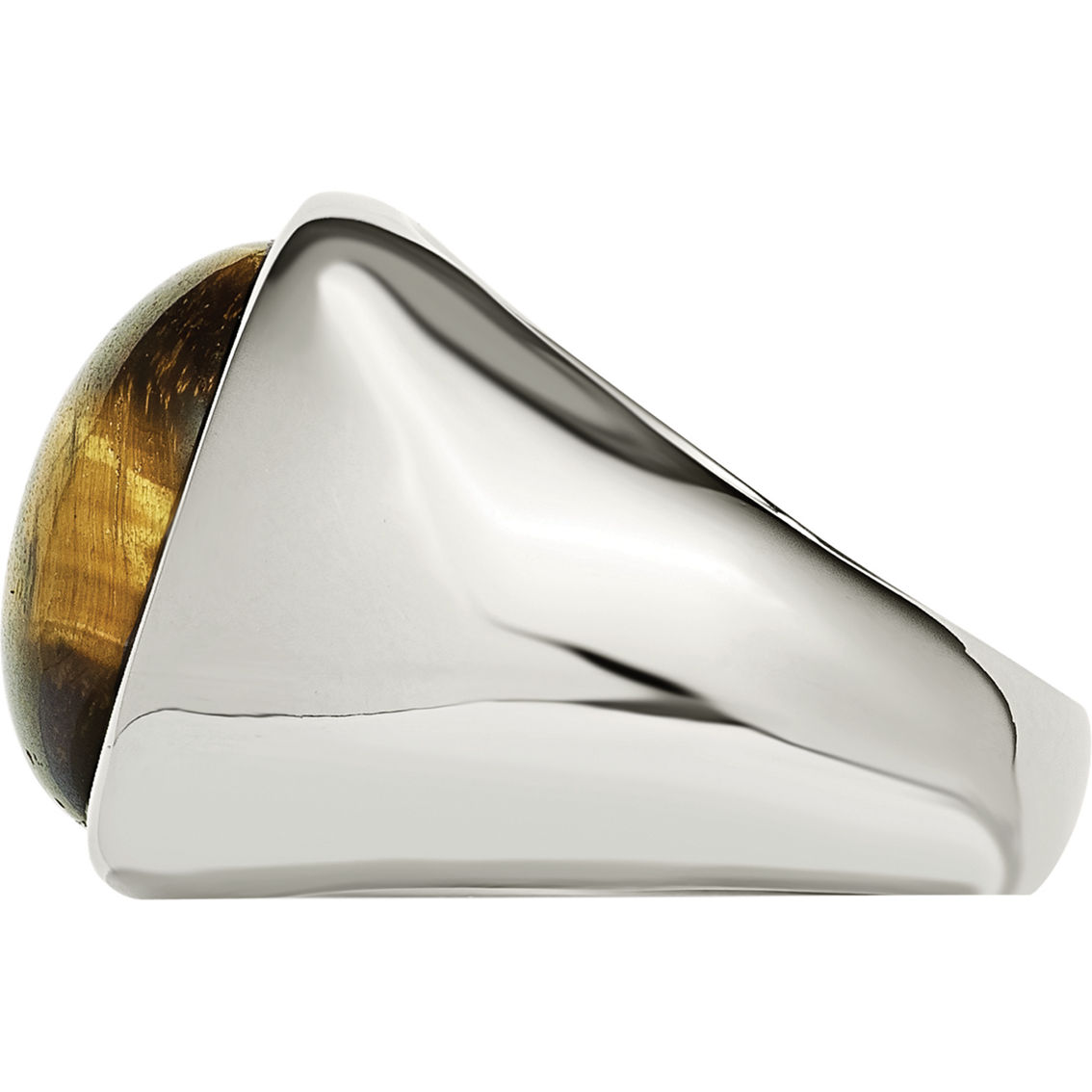 Chisel Stainless Steel Polished Tiger's Eye Ring - Image 3 of 5