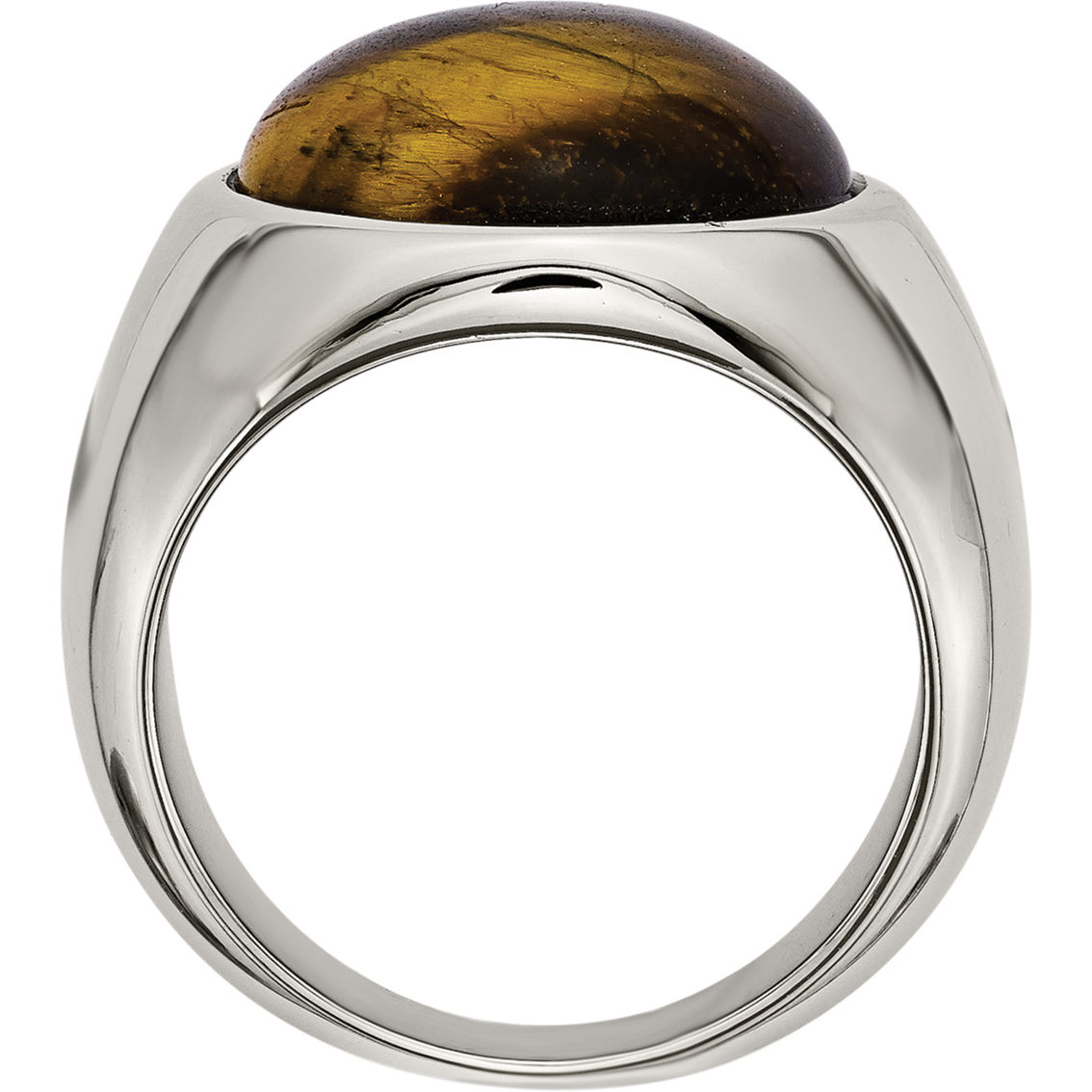 Chisel Stainless Steel Polished Tiger's Eye Ring - Image 4 of 5