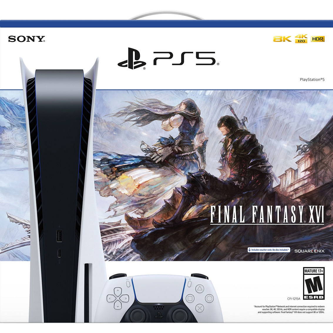 Sony Ps5 Standard Disk Console Final Fantasy Bundle, Playstation 5, Electronics