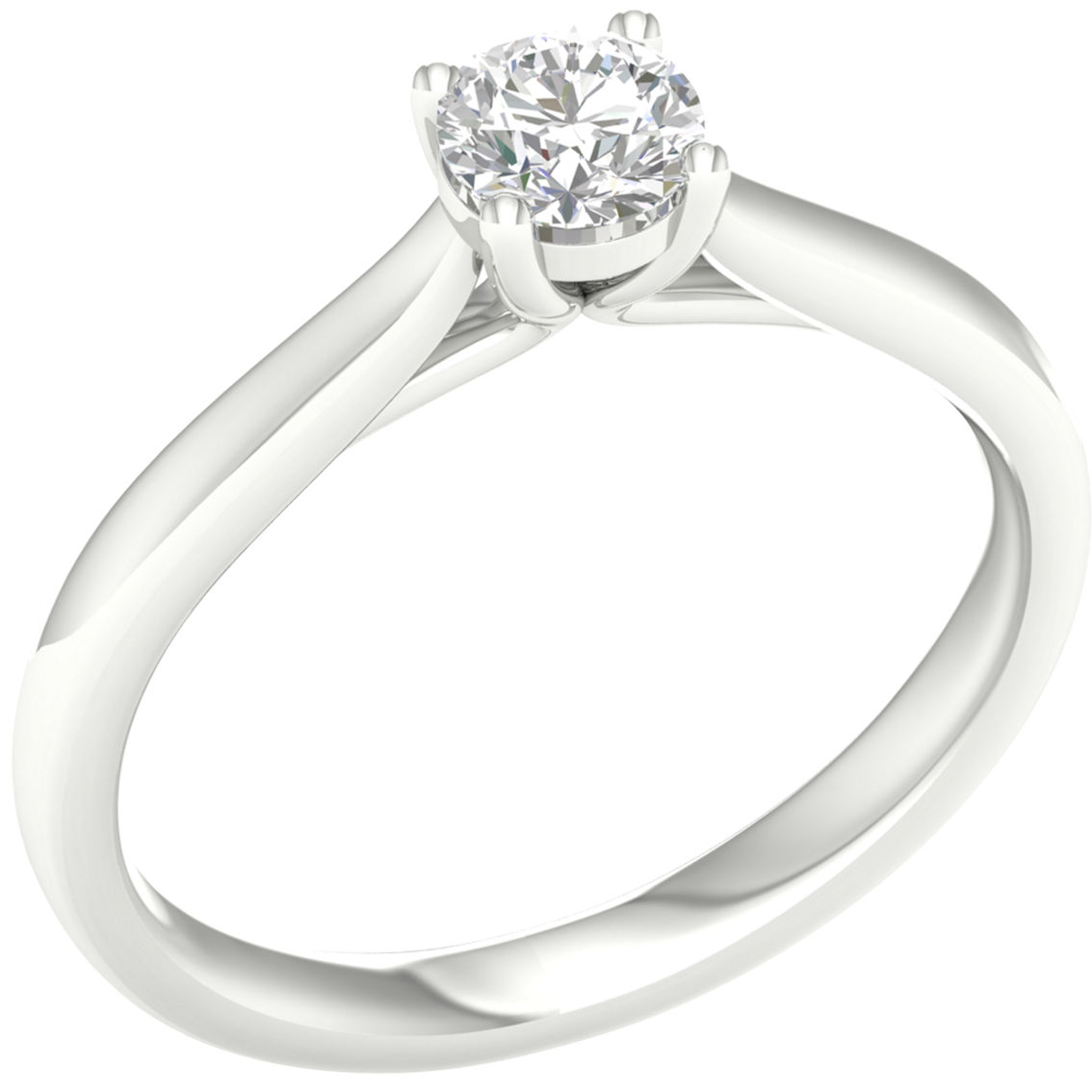 Pure Brilliance 14K White Gold 1/2 CTW Oval Solitaire Ring with IGI Certification - Image 2 of 2