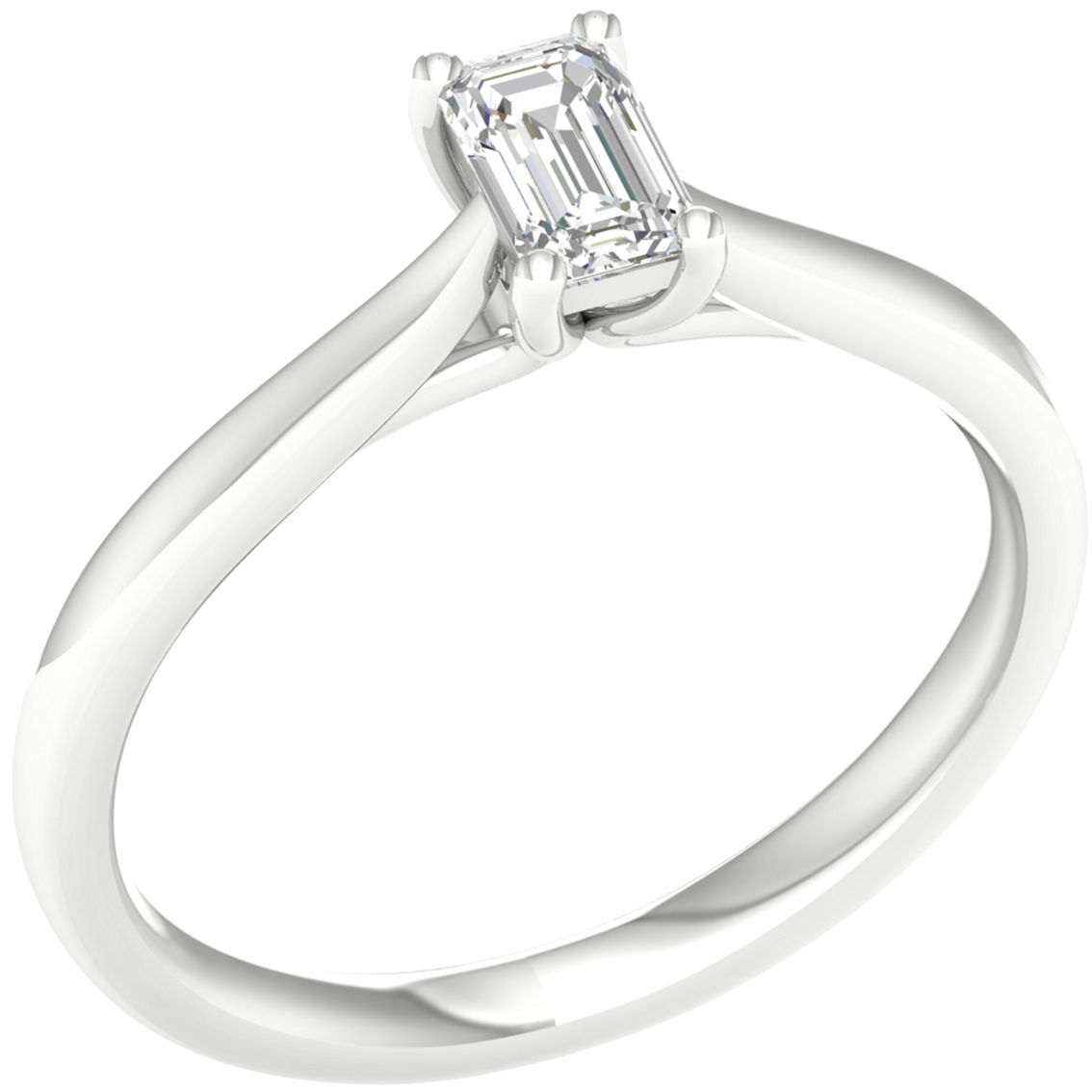 Pure Brilliance 14K White Gold 1/3 CTW Oval Solitaire Ring with IGI Certification - Image 2 of 2