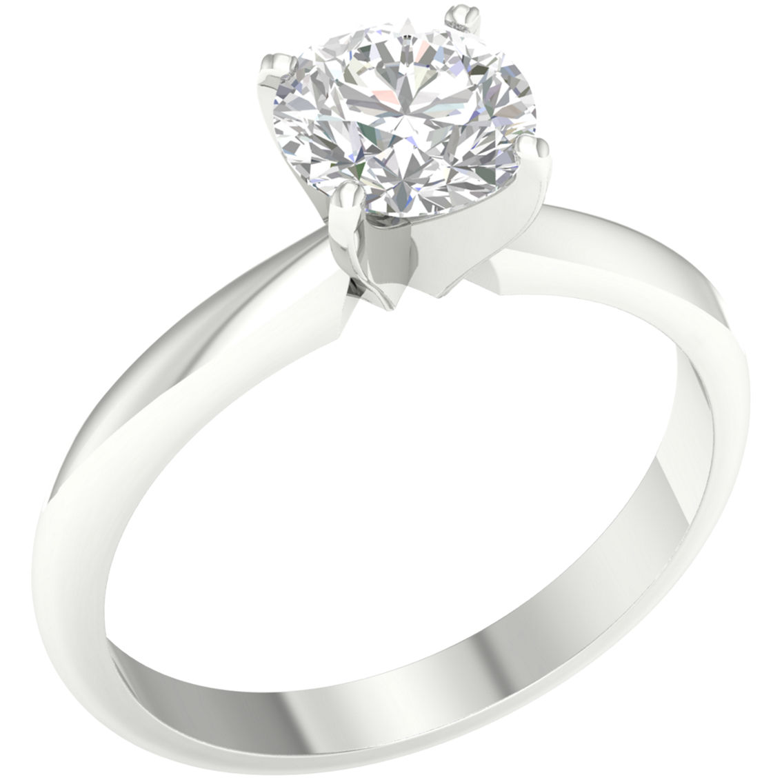 Pure Brilliance 14K White Gold 1.5 CTW Round Solitaire Ring with IGI Certification - Image 2 of 2