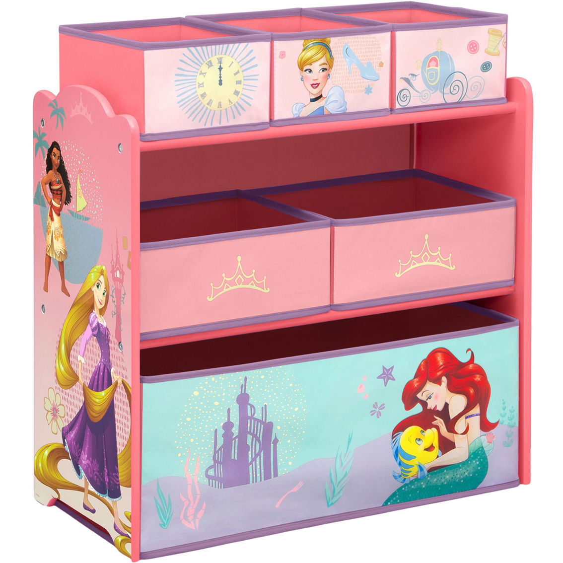 Delta Children Disney Princess 6 Bin Design and Store Toy Organizer - Image 2 of 9