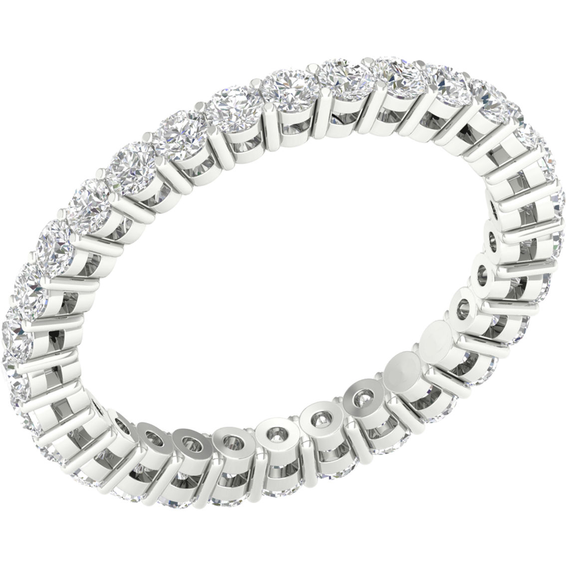 Pure Brilliance 14K White Gold 1 CTW Eternity Band with IGI Certification Size 7 - Image 2 of 2